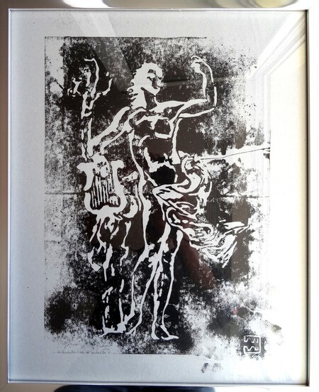 An Pra - Mystery One 2013 - acrylique sur carton - 43x53 encadr&eacute; sous verre - 490 euros