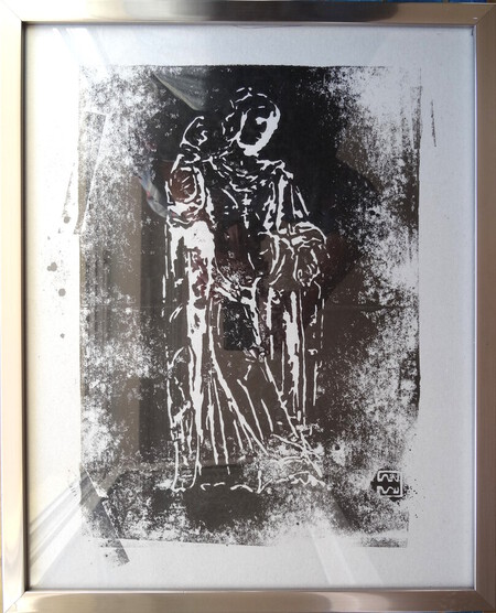 An Pra - Mystery Two 2013 - acrylique sur carton - 43x53 encadr&eacute; sous verre - 490 euros